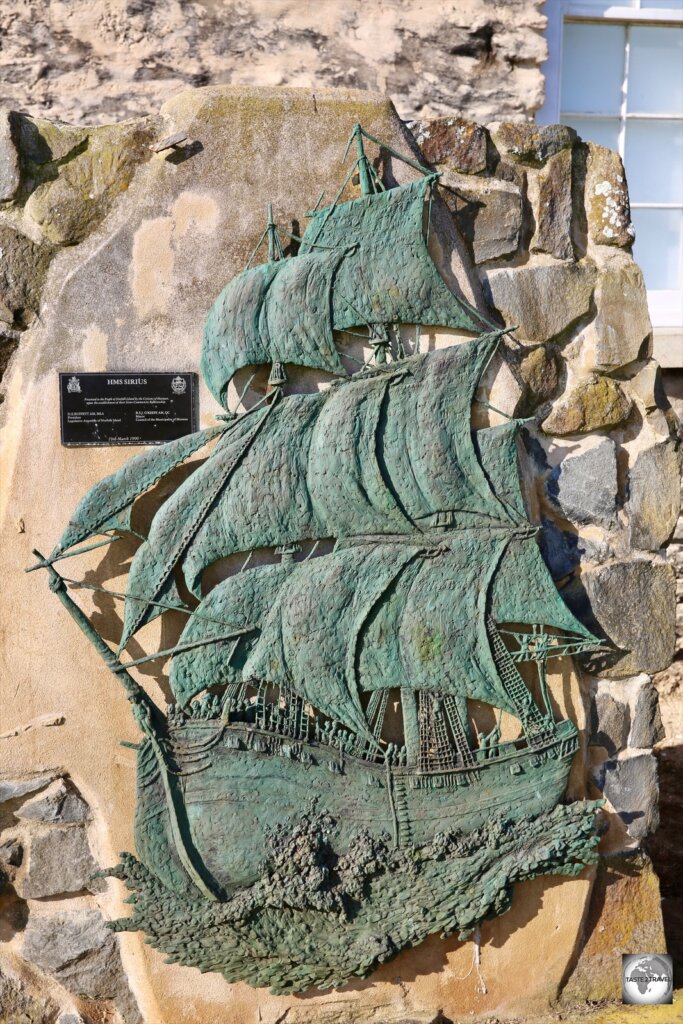 A memorial to the HMS Sirius in Kingston.