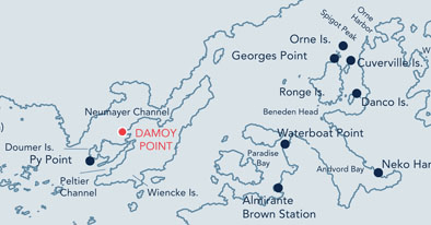 Damoy Point location map.