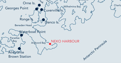 Neko Harbour location map.