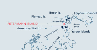 Petermann Island location map.