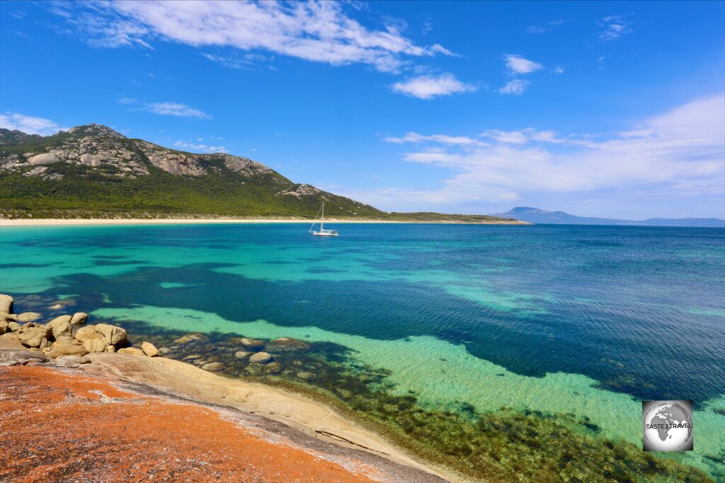 A view from Trousers Point Beach on Flinders Island.