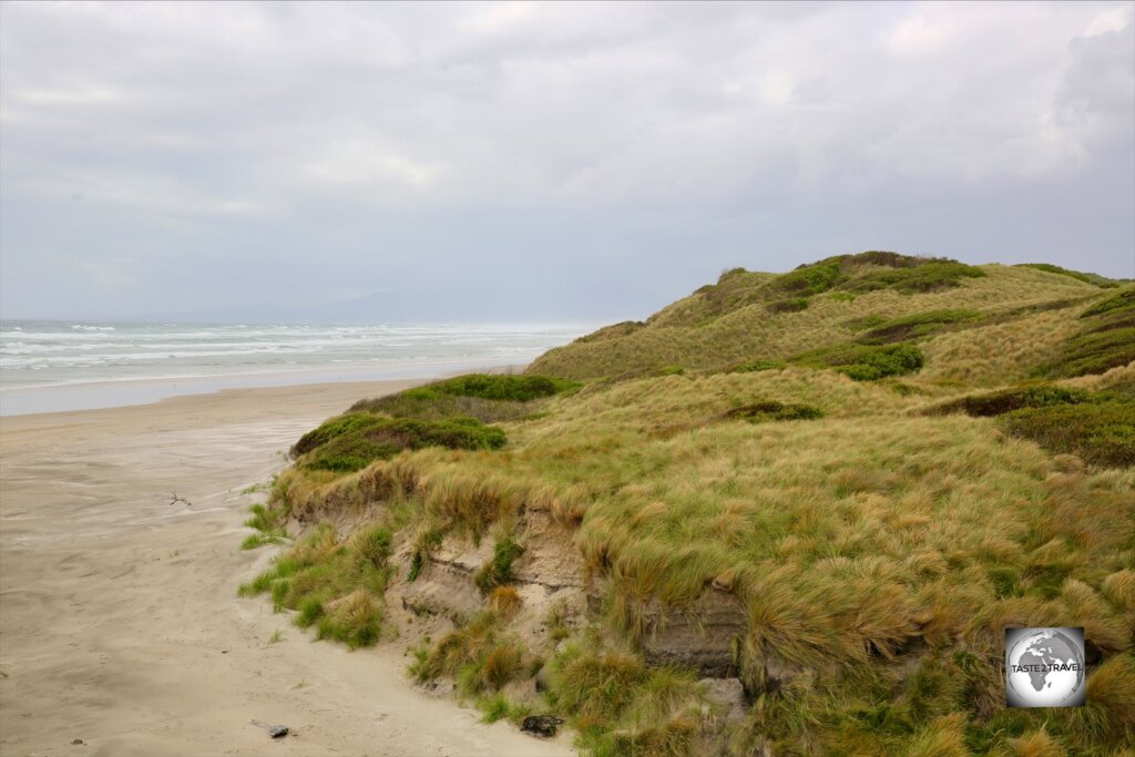 A view of Ocean Beach, which lies in the roaring forties (43° South) at Strahan.