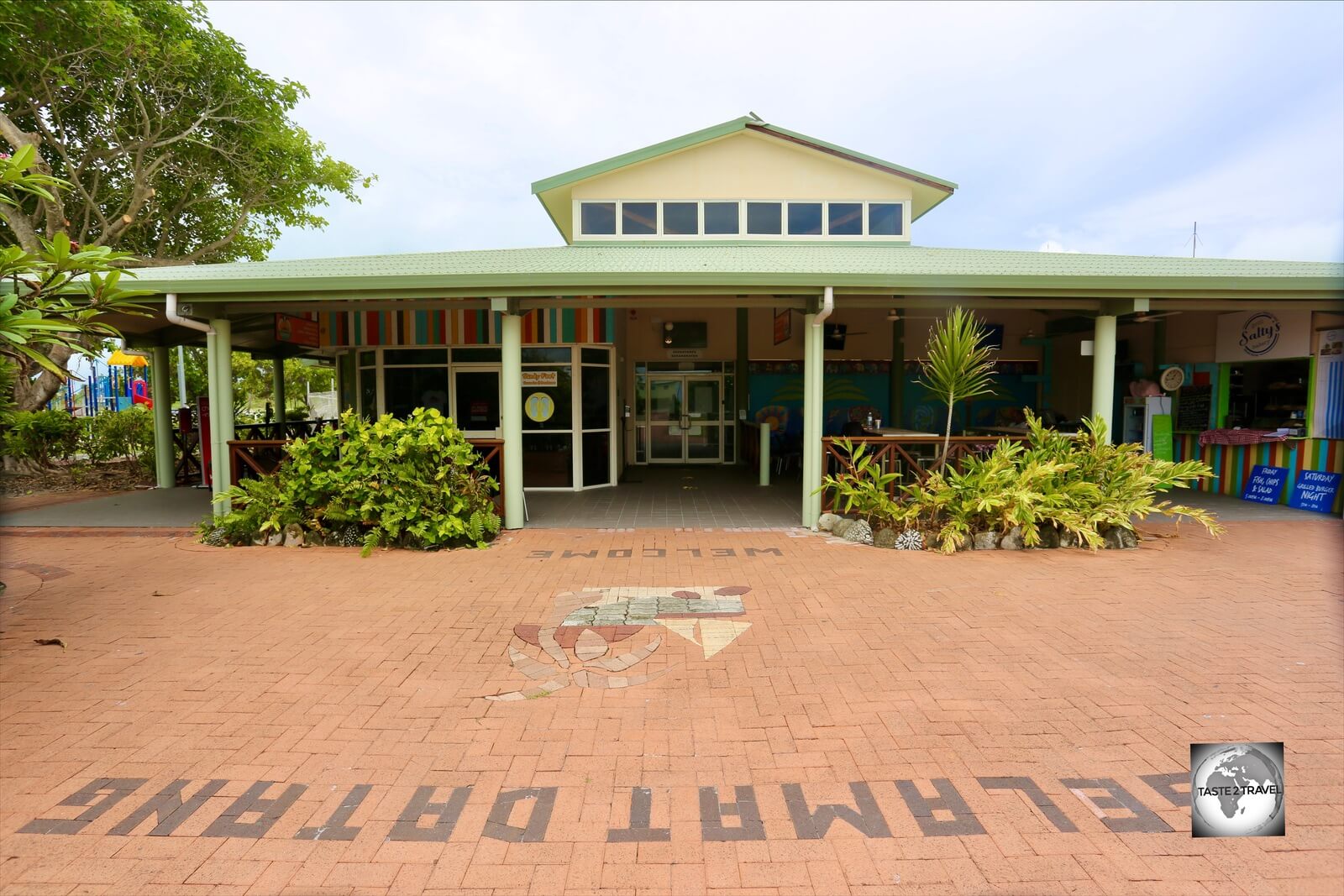 The Cocos (Keeling) airport terminal on West Island. 