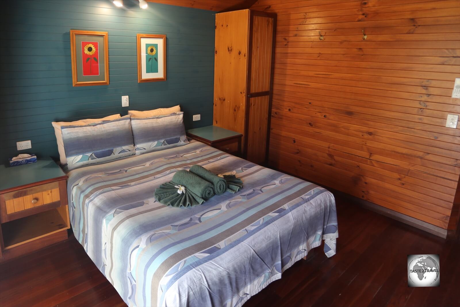 My comfortable room at The Breakers (formerly Cocos Village Bungalows) on West Island.