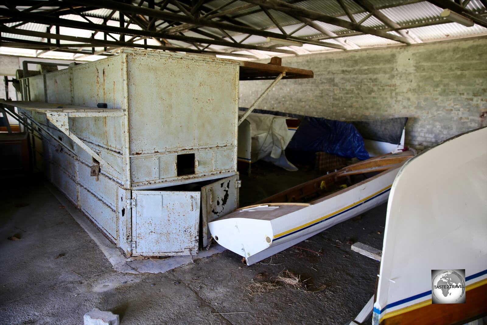 An abandoned oven, which was once used for drying coconuts.