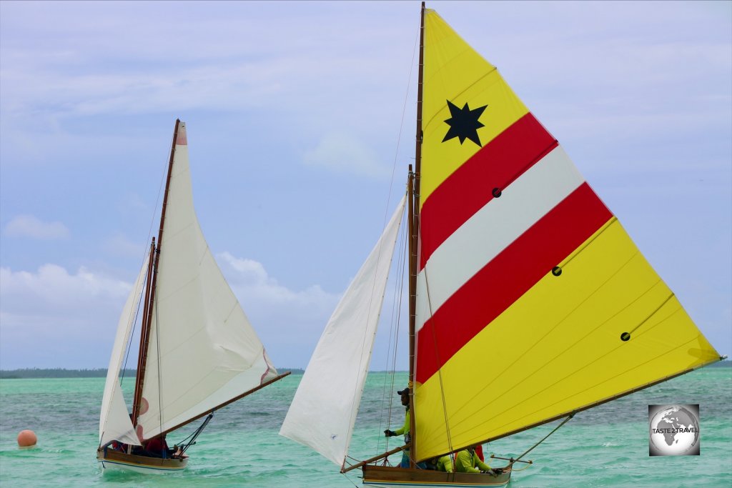 Jukong sailing race on Home Island, Cocos (Keeling) Islands.