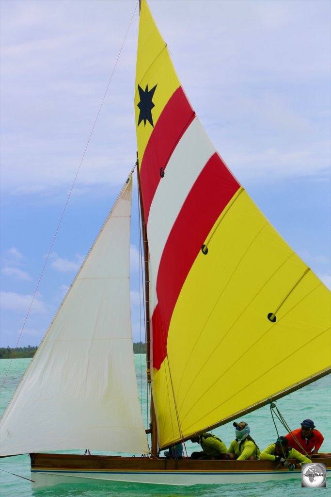 Jukong sailing race on Home Island, Cocos (Keeling) Islands.