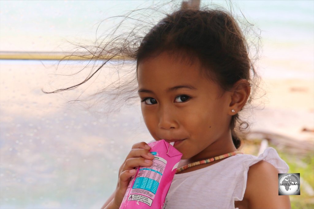 A young Cocos Malay girl on Home Island, Cocos (Keeling) Islands.