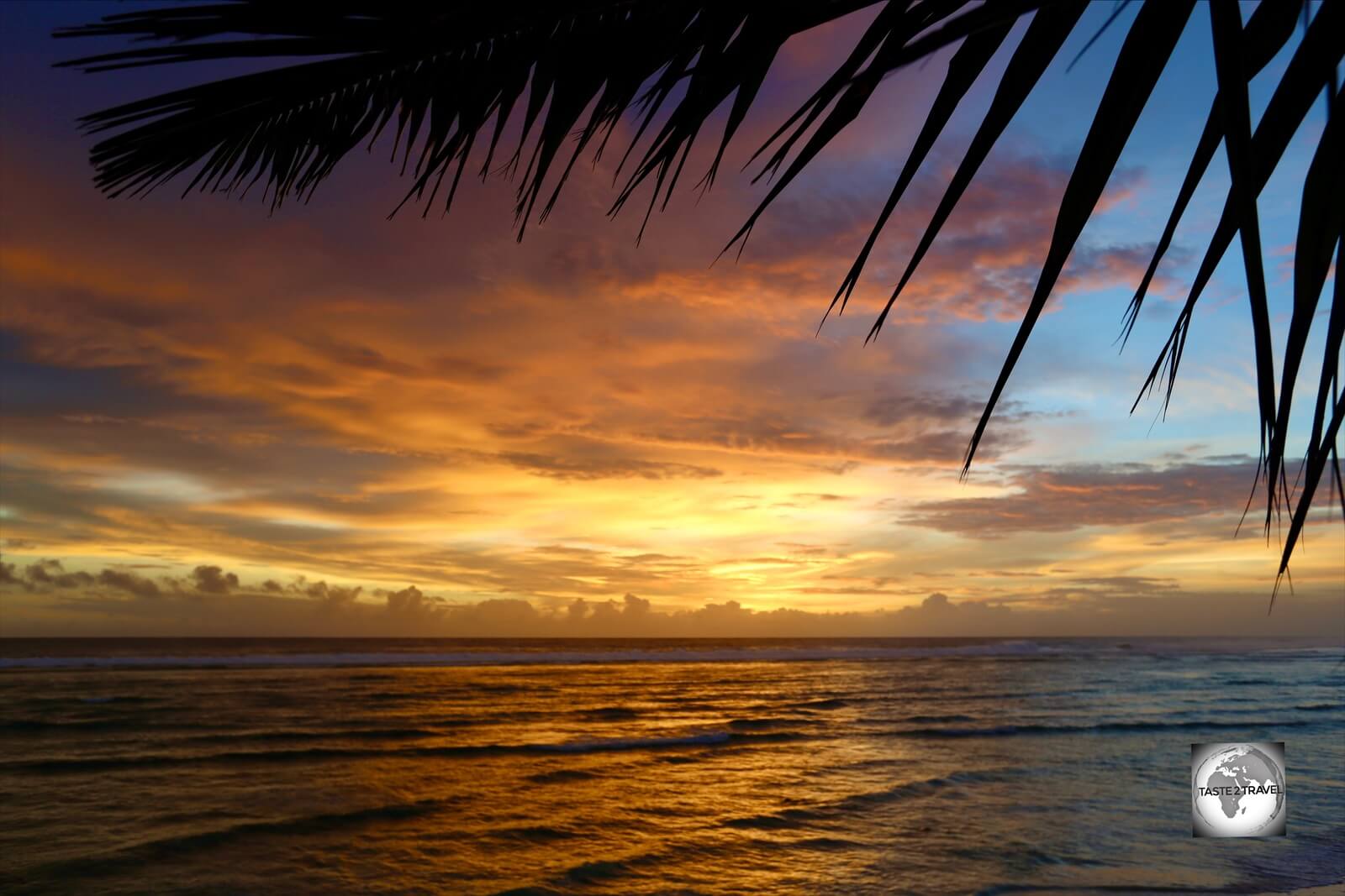 The end of another day in paradise, as the sun sets on West Island, the main tourist hub of the Cocos (Keeling) Islands.