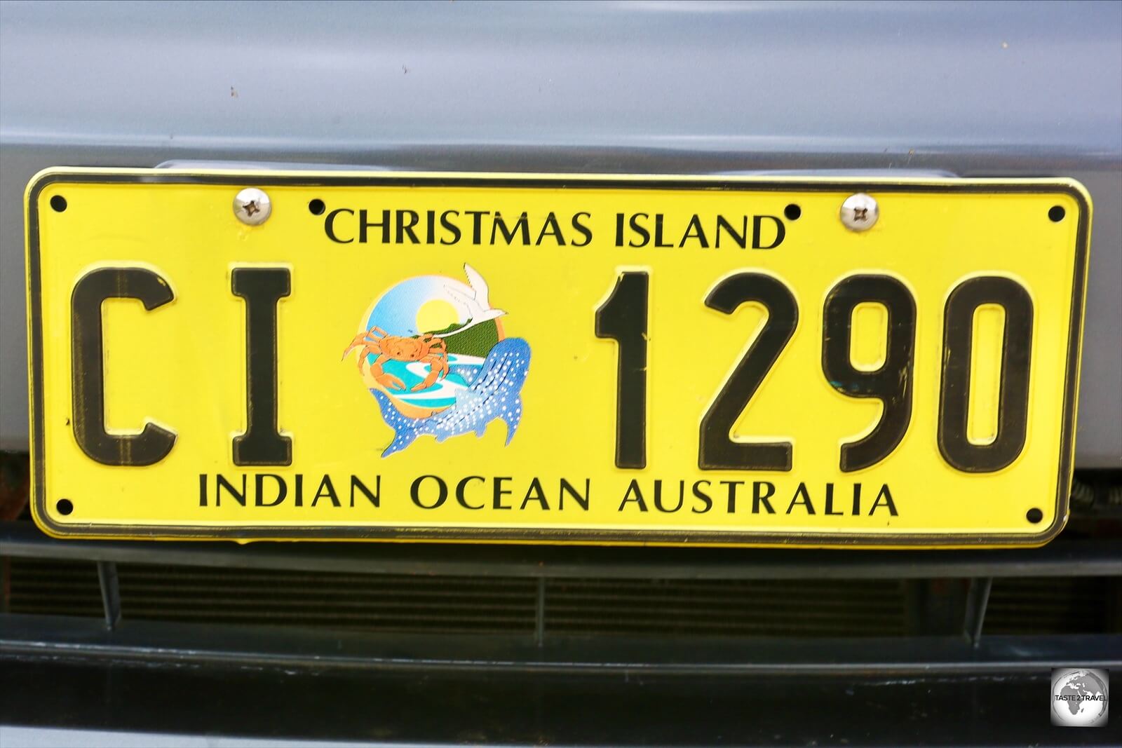 A Christmas Island License plate. 