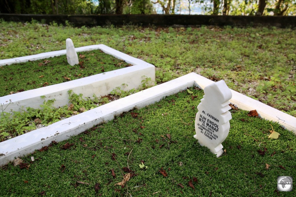 Gravestones at the Muslim cemetery on Christmas Island.