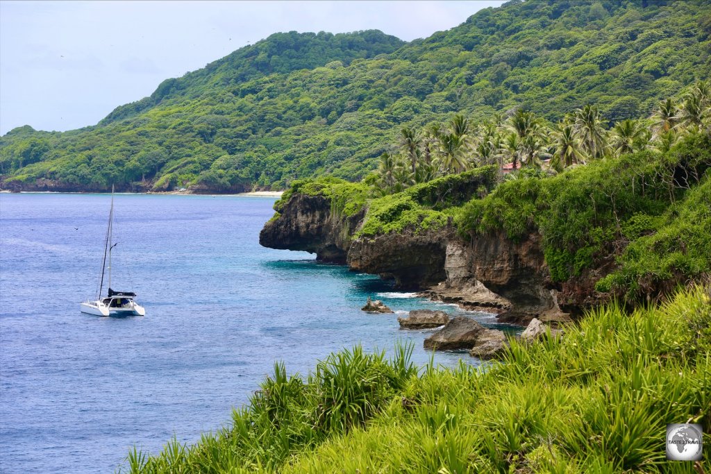 A view of the rugged north coast of Christmas Island.