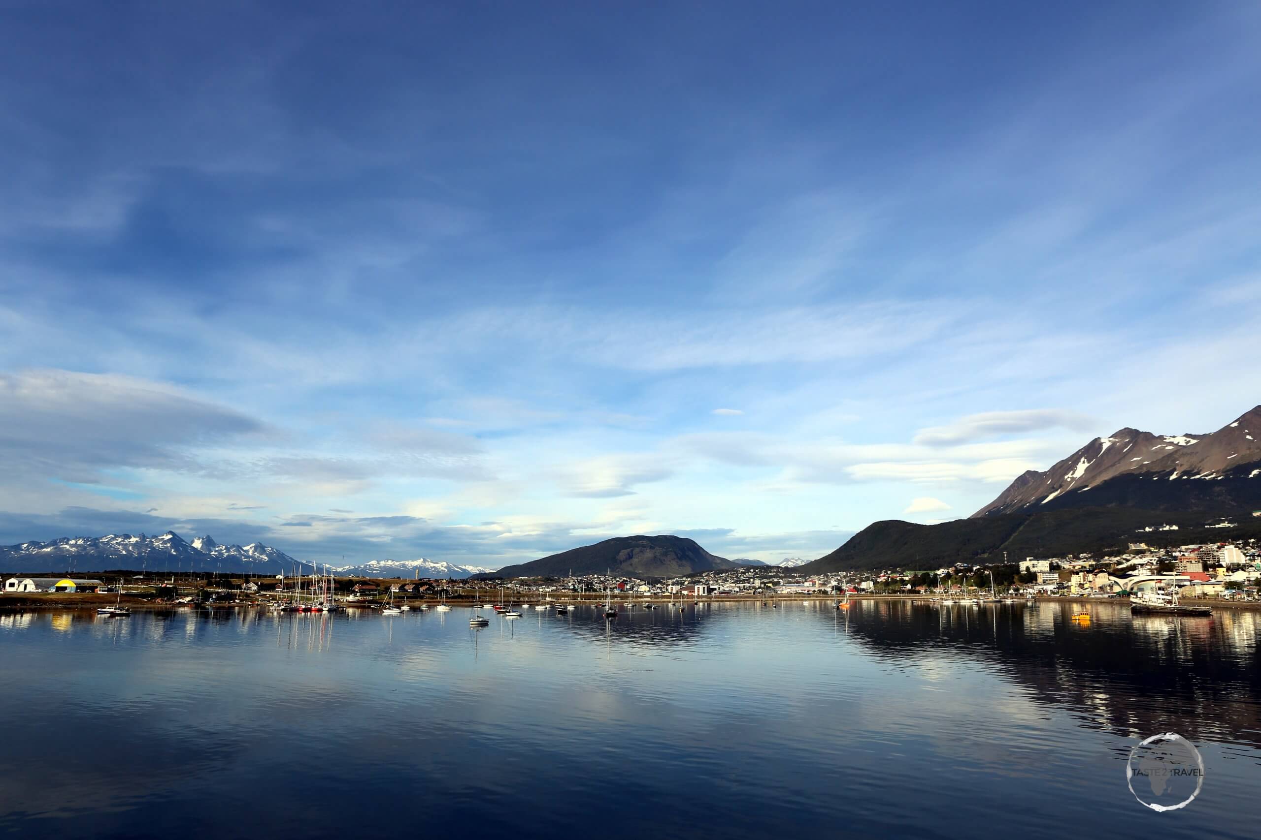 Ushuaia is a resort town in Argentina. It's located on the Tierra del Fuego archipelago, at the southernmost tip of South America.