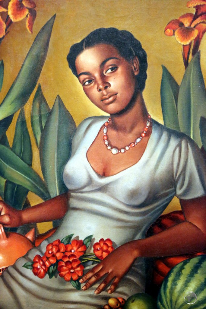 'Mulata Cartagenera' (1940) by Colombian artist, Enrique Grau, on display at the Museo Nacional de Colombia in Bogota.