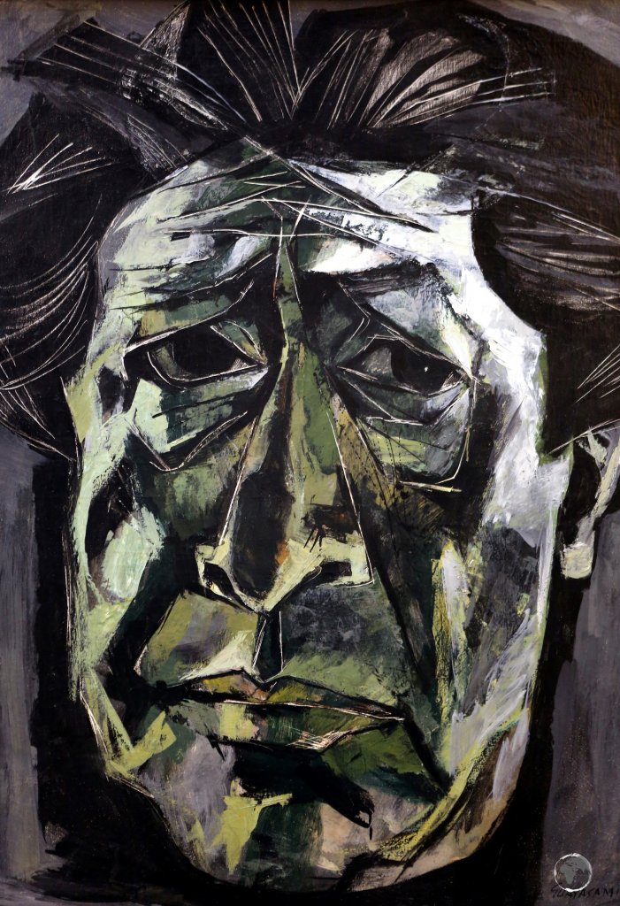 A self-portrait of Oswaldo Guayasamín at La Capilla del Hombre.