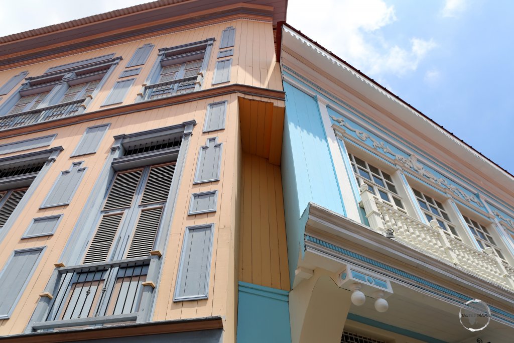 Colourful houses in the Santa Ana neighbourhood of Guayaquil, Ecuador.