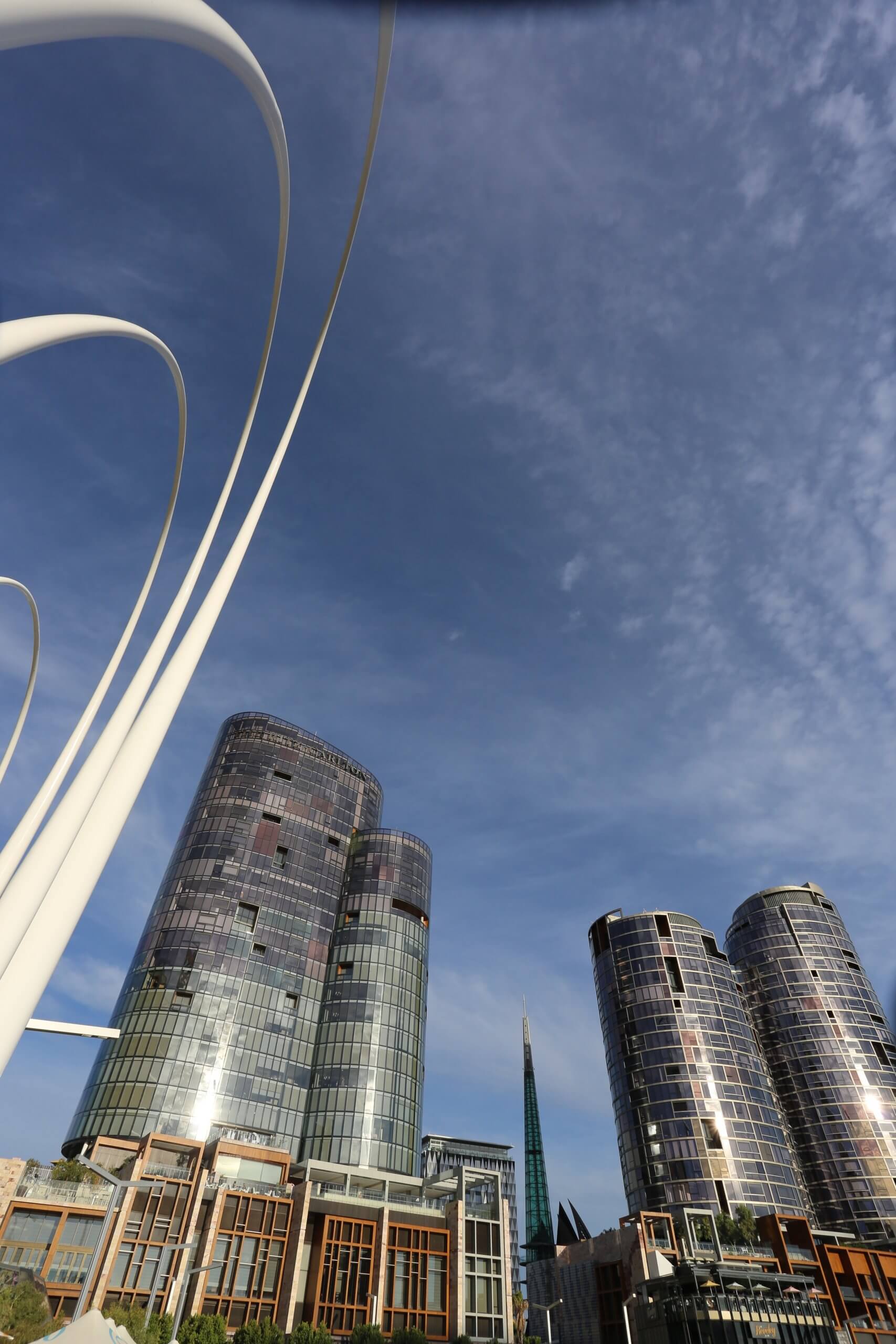 Apartment buildings at Elizabeth Quay, downtown Perth.