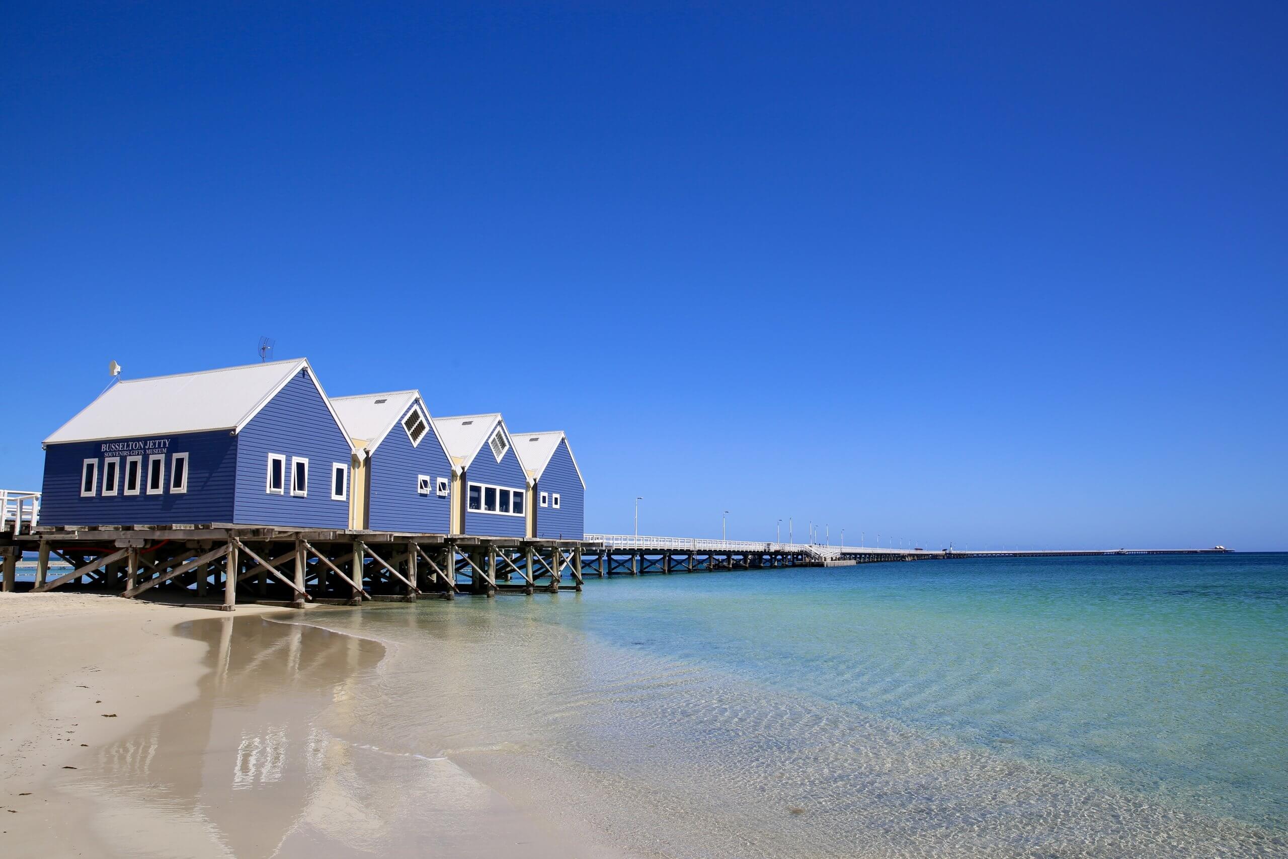 A view or Busselton Pier, the world's longest pier.