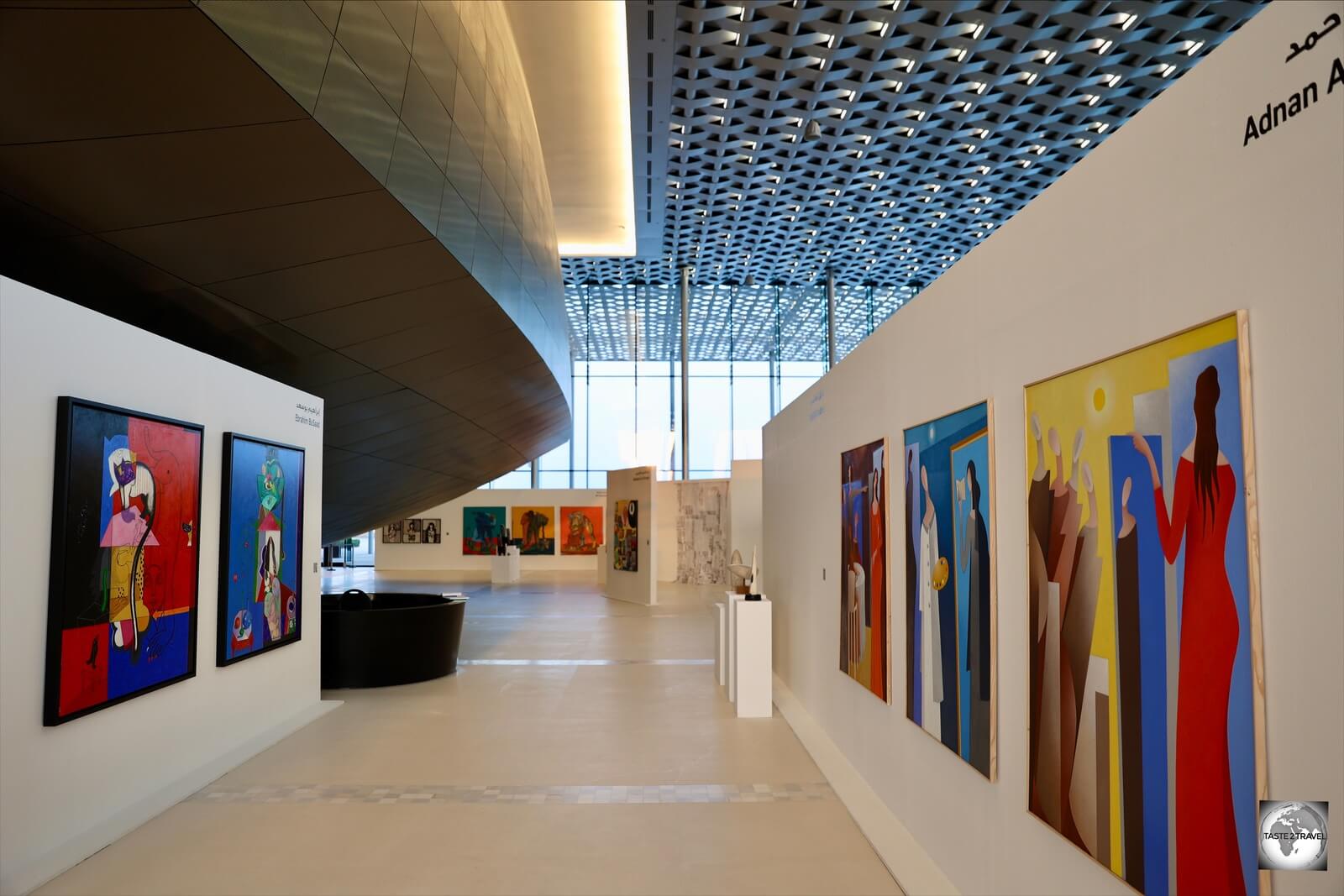 An art exhibition at the National Theatre of Bahrain. 