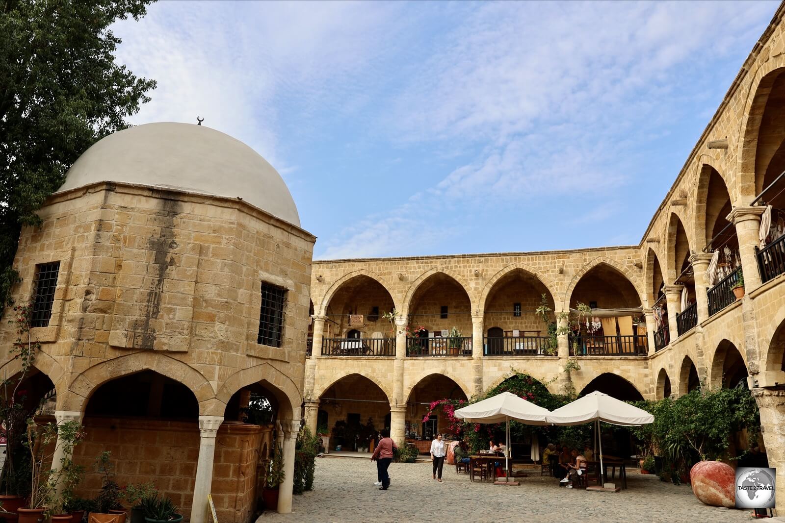 A view of Büyük Han, one of the main sights of North Nicosia. 