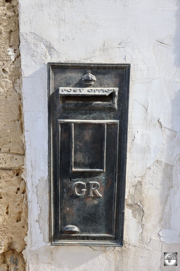 An old 'GR' (George Royal) post box in Famagusta serves as a reminder of the British colonial period.