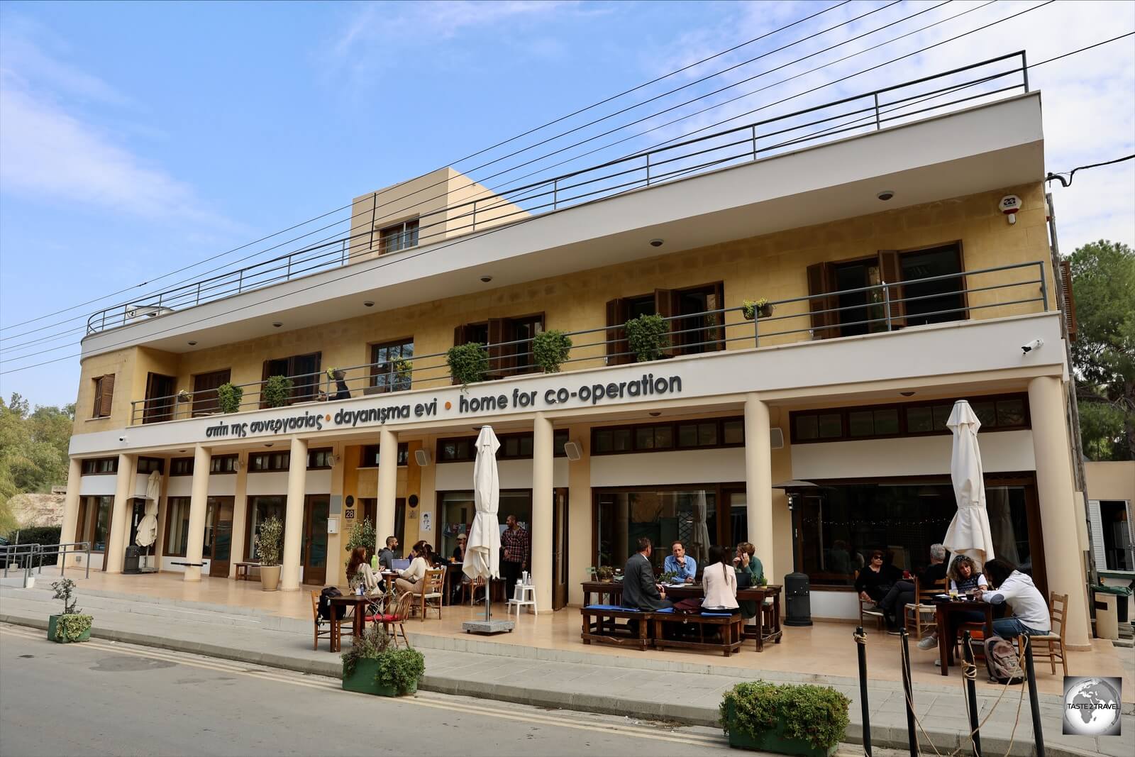 The 'Home for Co-operation' restaurant and café offers a unique dining location inside the UN Buffer zone in Nicosia.