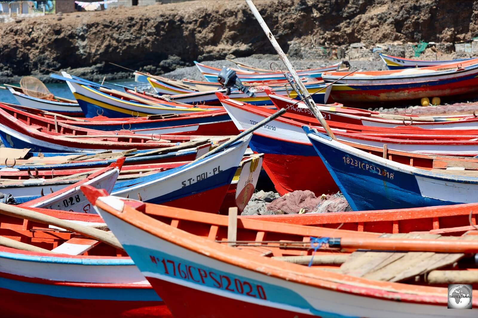 Fishing boats on the beach at Port Mosquito.