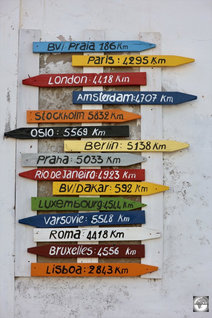 Distances from Santa Maria, Sal