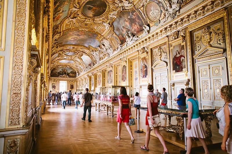 Photo of the Louvre Museum in Paris.