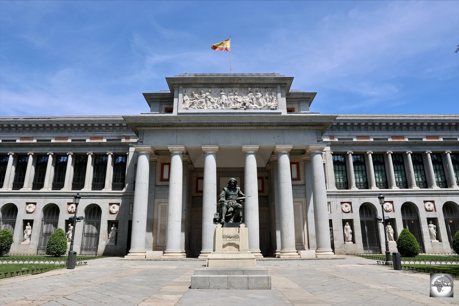 A view of the Prado Museum, Madrid.