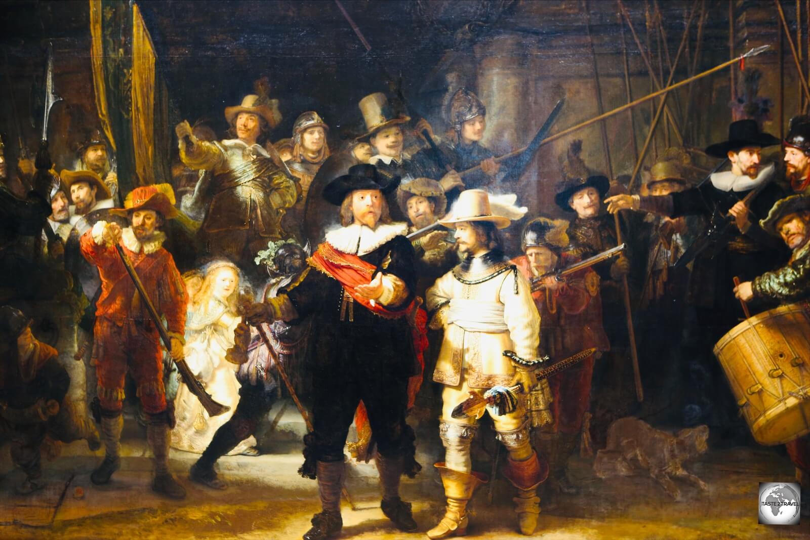 Rembrandt's "Night Watch", a highlight of the Rijksmuseum in Amsterdam.