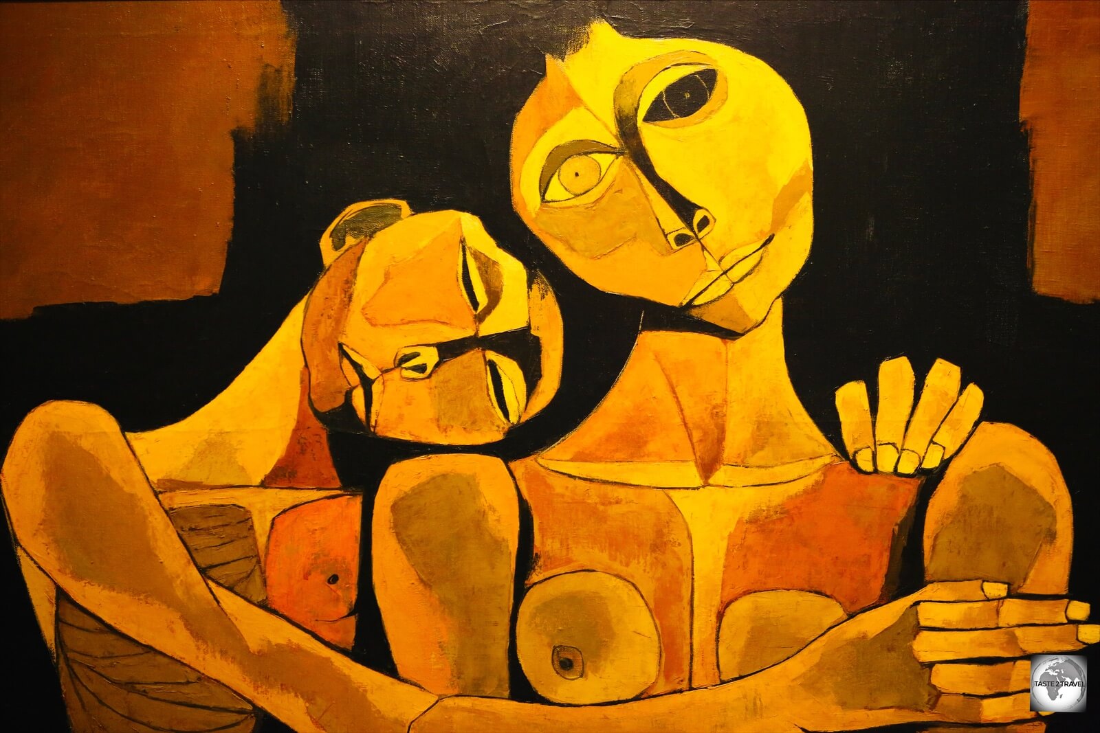 A painting by Oswaldo Guayasamín at the Oswaldo Guayasamín Museum in Quito, Ecuador.