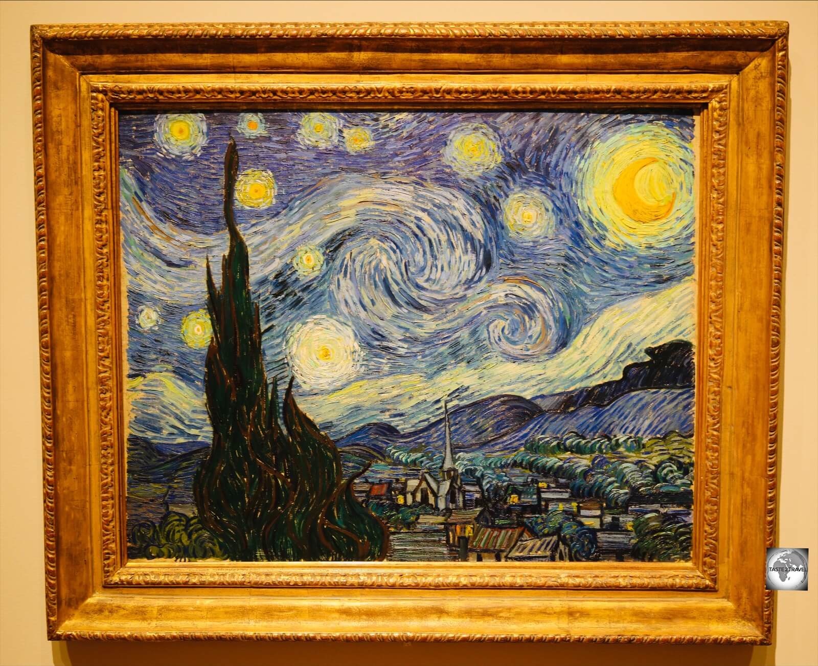 "Starry Night" by Vincent Van Gogh at the Museum of Modern Art (MoMA) in New York City.