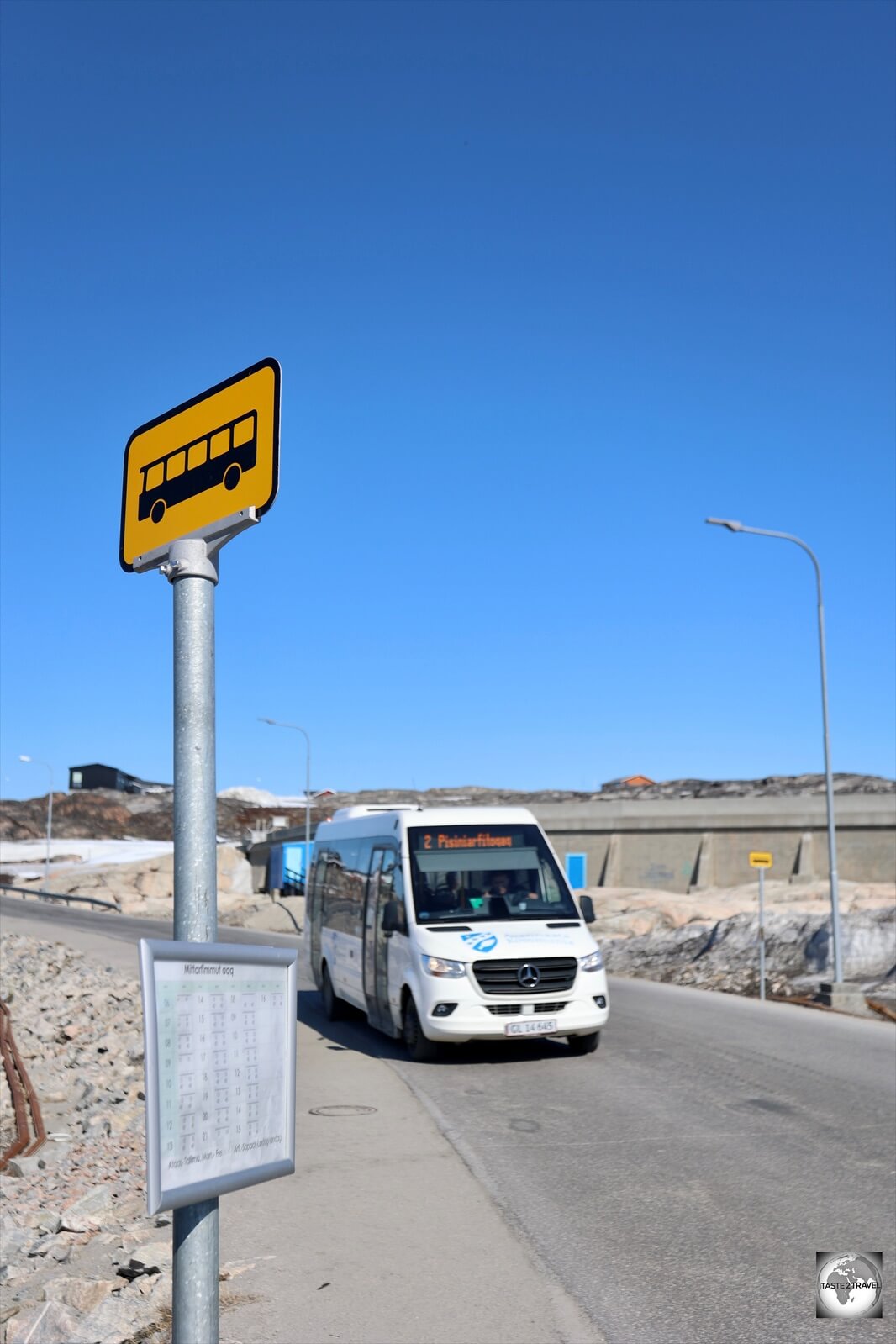 A public bus in Ilulissat.