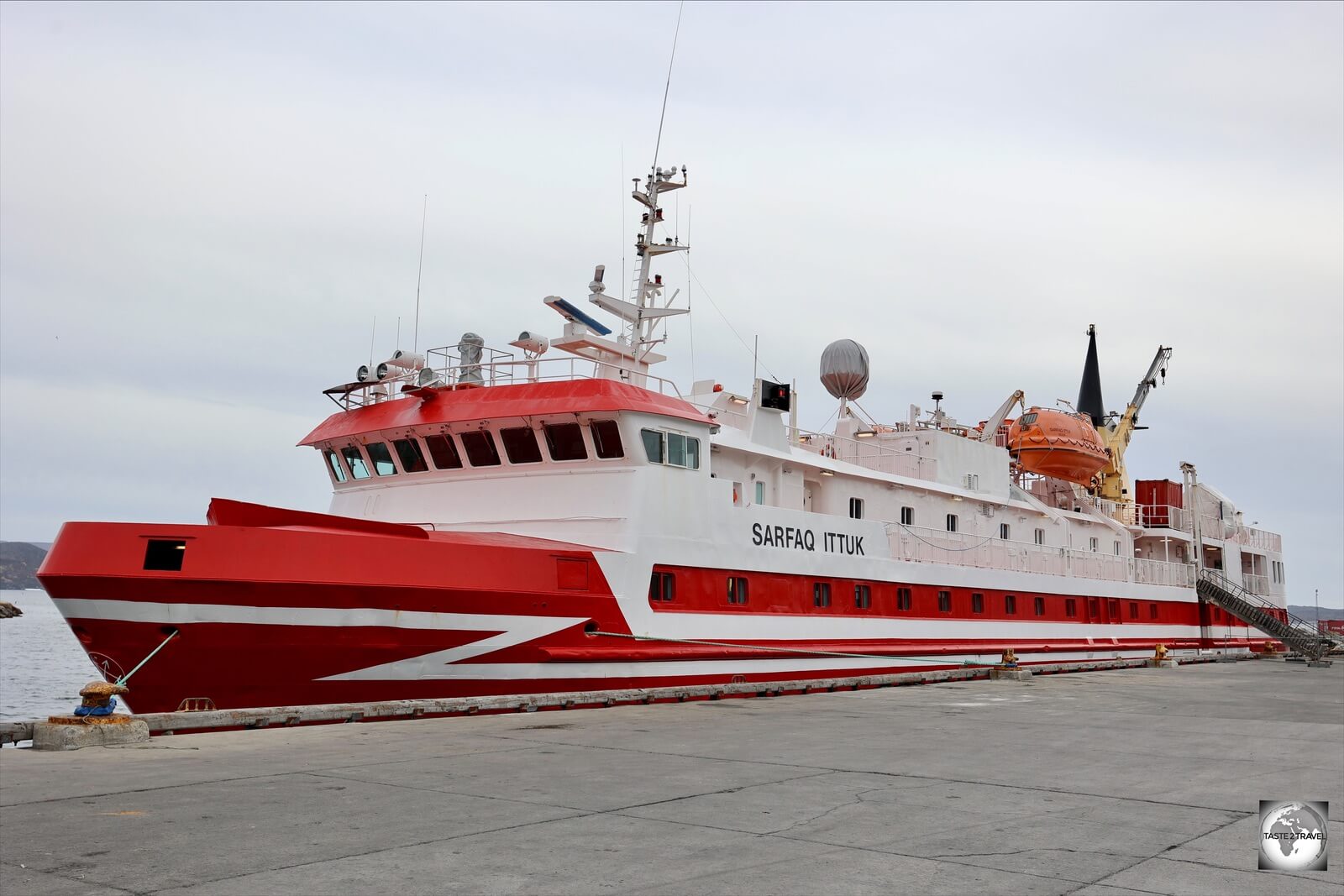 The Sarfaq Ittuk, docked at Qaqortoq. 