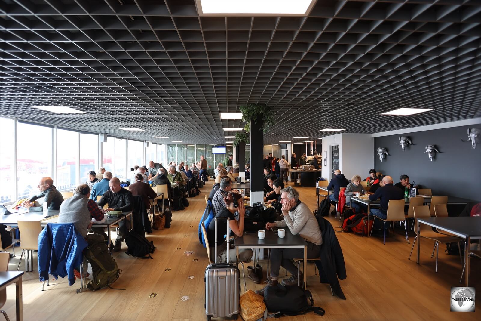 The tiny terminal at Kangerlussuaq Airport, the main international gateway to Greenland. 