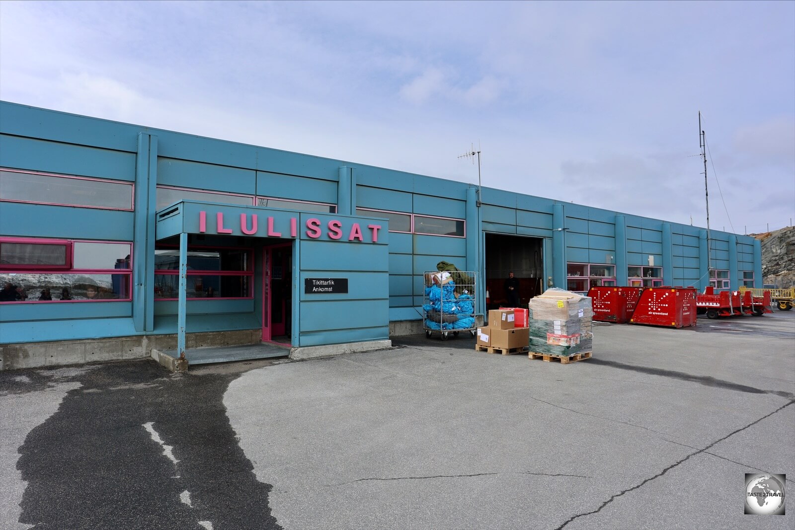 The terminal at Ilulissat airport, which is in the process of being converted into an international airport.