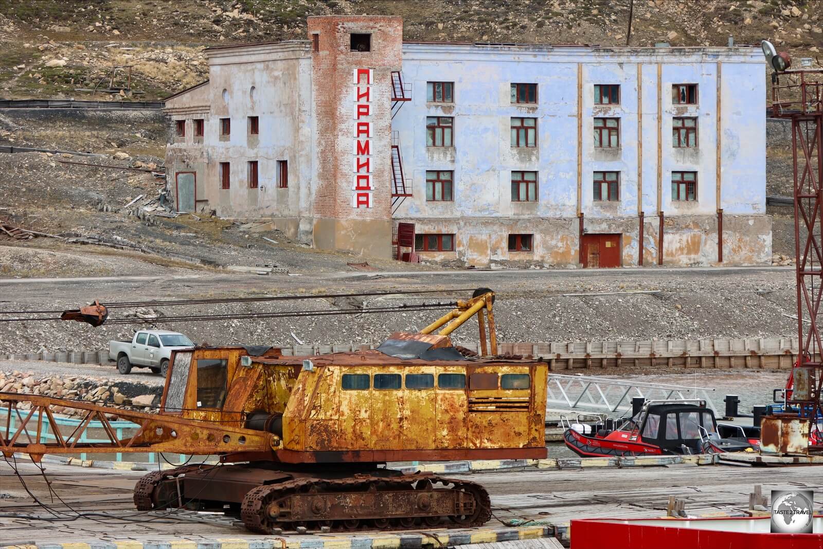 The abandoned Russian coal mining town of Pyramiden is today a popular tourist attraction. 