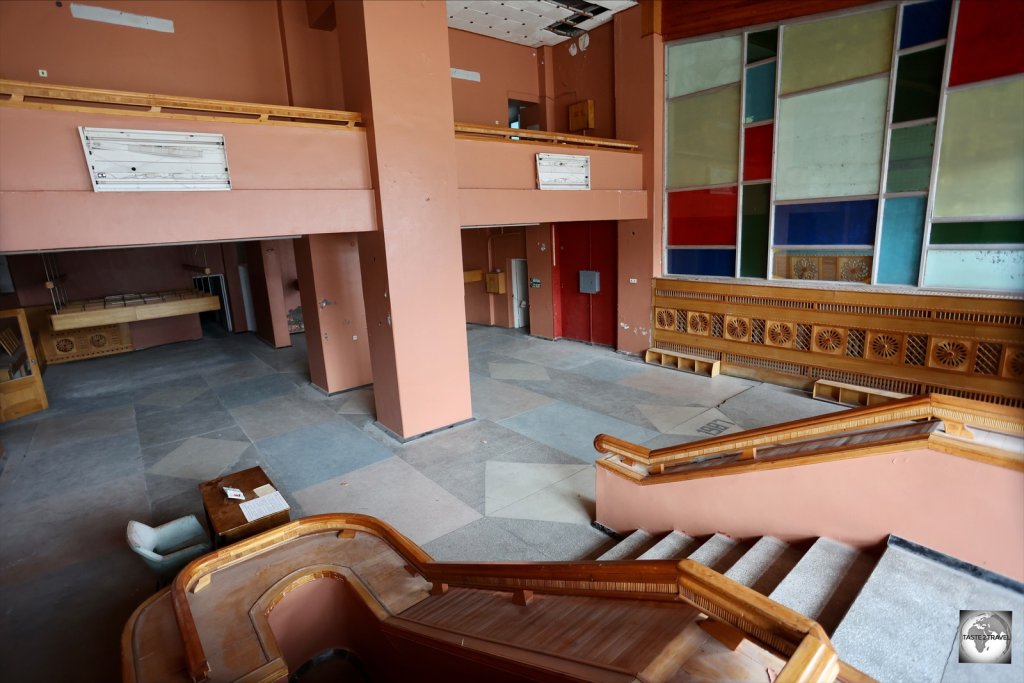 Entrance to the swimming hall in Pyramiden.