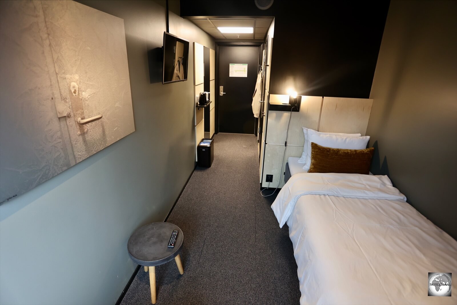 My 'Standard Single' room at The Vault hotel, which cost the princely sum of NOK 2,555 (€246) per night.