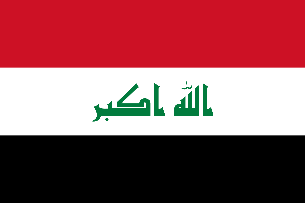 The flag of Iraq.