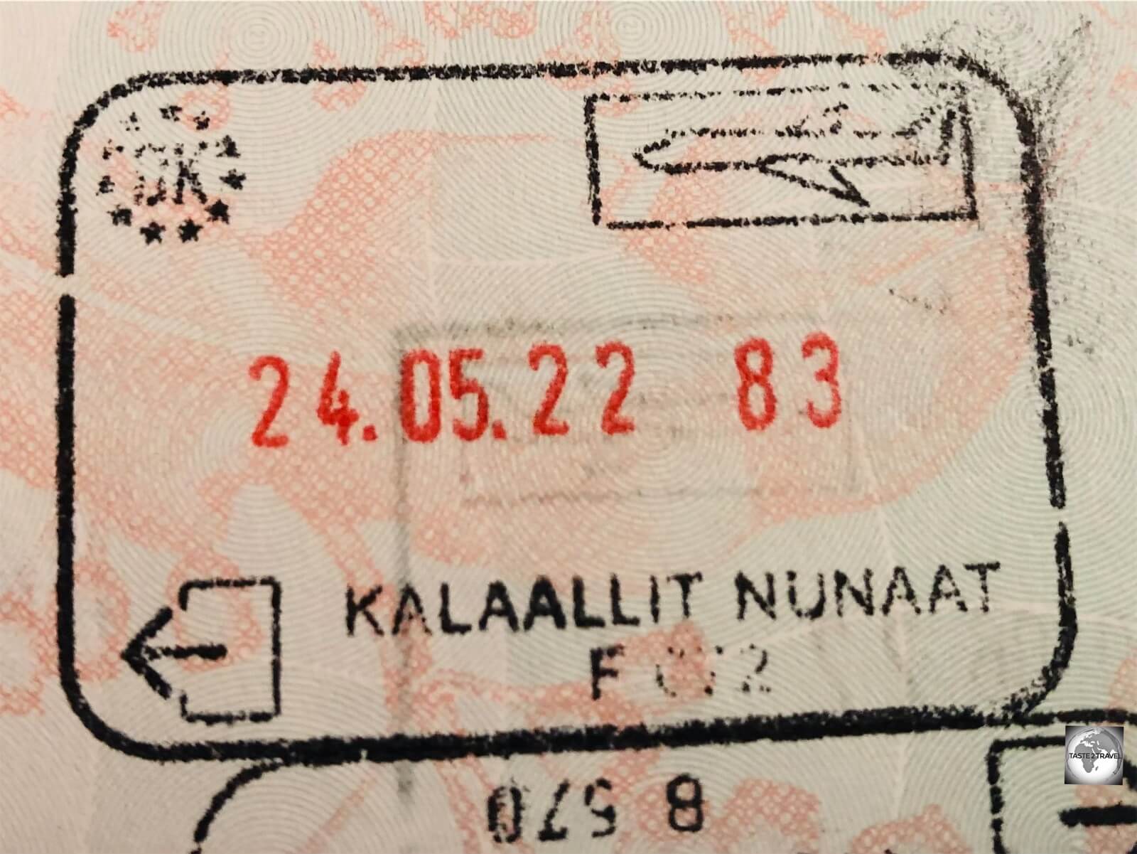 My Greenland passport stamp. 