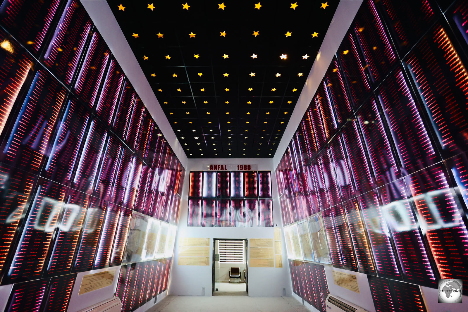 A memorial hall at the Amna Suraka Museum lists the names of tens of thousands of Kurds killed during the Al-Anfal Campaign.