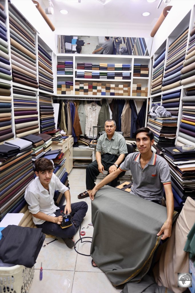 Tailors, inside Erbil souk.