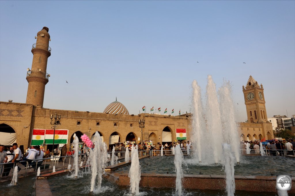 The Fountains of Shar Park is popular with families who flock here around sunset.