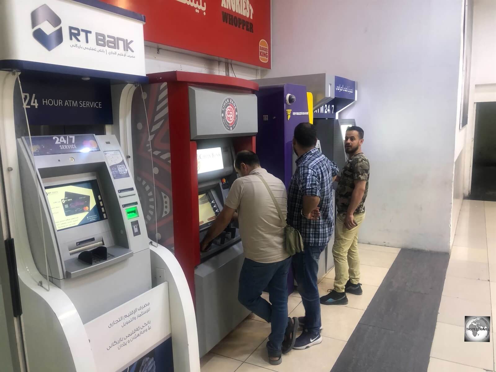ATMs at the Family Mall in Erbil are hidden away inside the cinema complex.