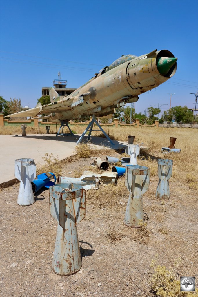 The original fighter jet which dropped the chemical weapons on Halabja is one of the displays at the museum.