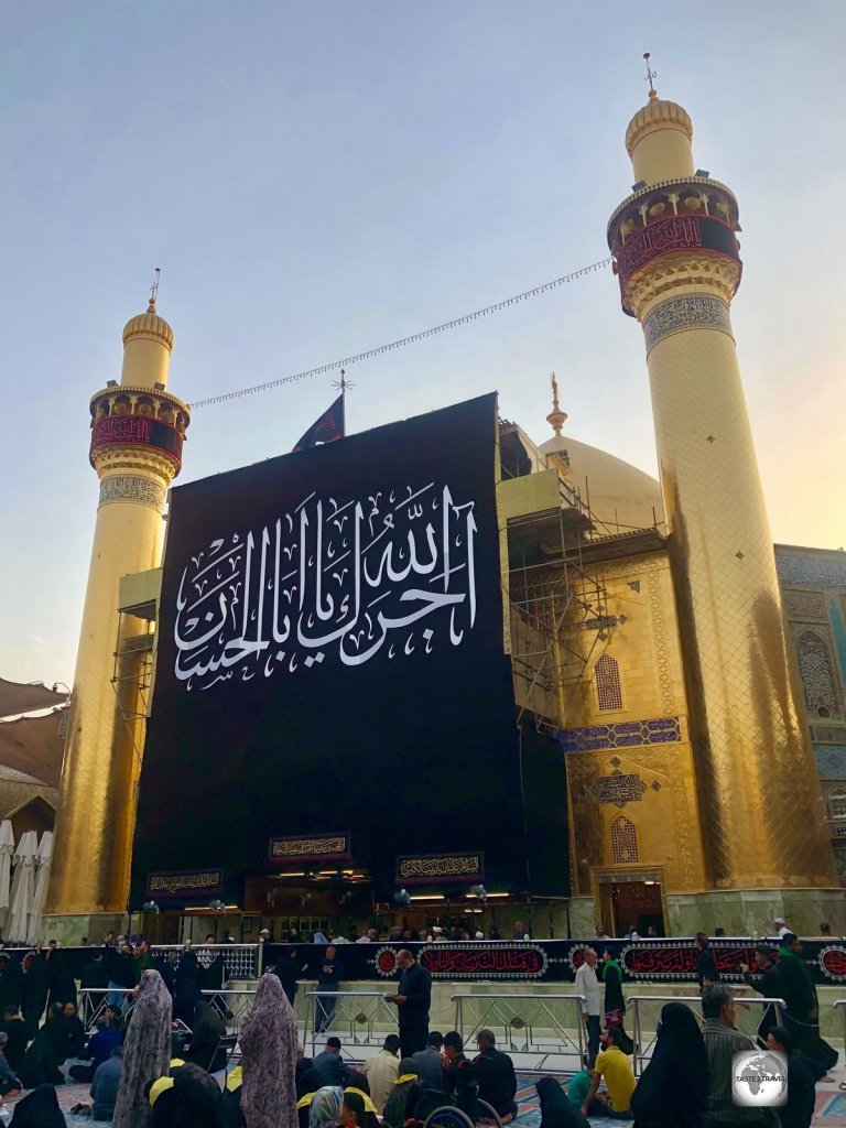 The gold-plated exterior of the shrine of Imam Ali in Najaf.