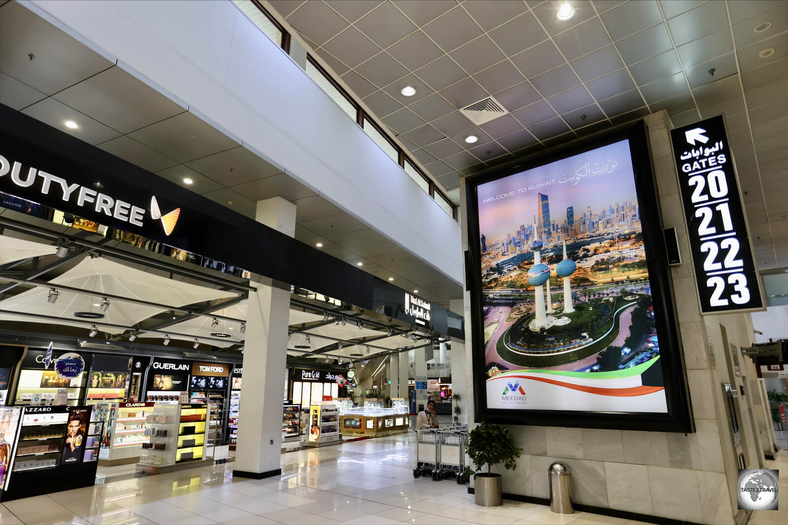 Duty-Free shops, inside Terminal 1 at KWI. 