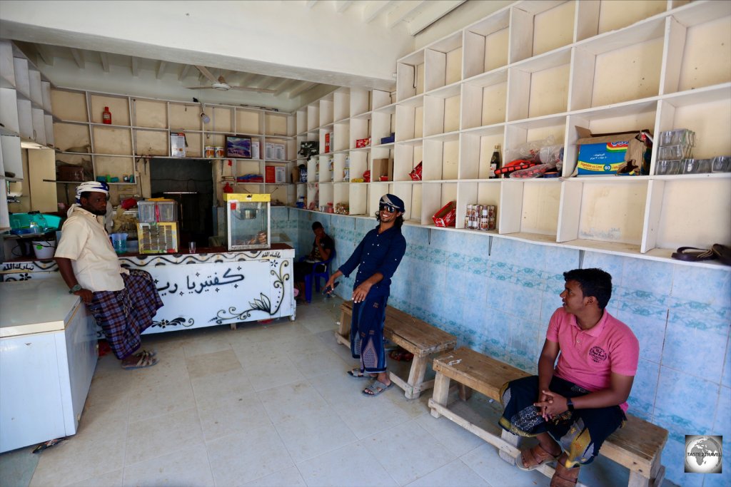 I treated the tour company staff to a delicious lime juice at this shop in Qalansiya.